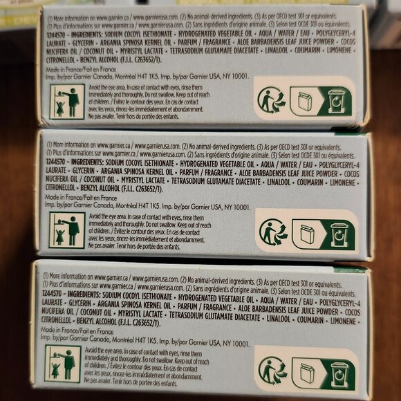 GARNIER WHOLE BLENDS SHAMPOO BAR Lot of 6 Coconut Water & Aloe Vera BNIP - Picture 3 of 4